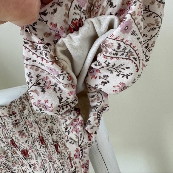 Windsor Cropped Corset Floral Puffed Short Sleeve Top Size Small - Picture 8 of 14